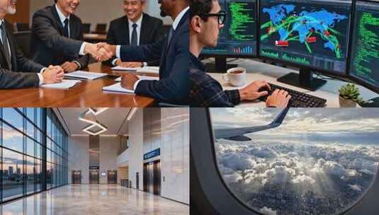 球贸易合作 全球供应链 全球化商务高清在线视频素材下载