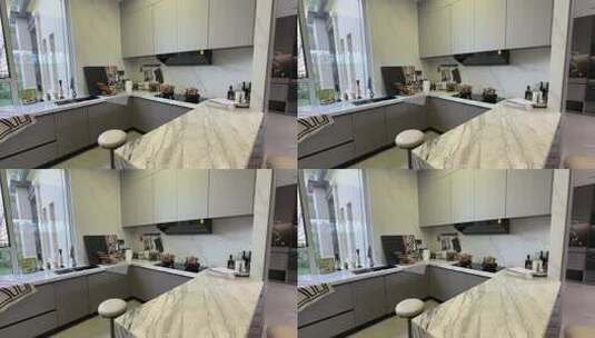 现代风格厨房室内设计素材高清在线视频素材下载