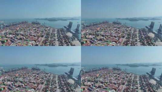 港口集装箱航拍深圳盐田国际码头一带一路高清在线视频素材下载