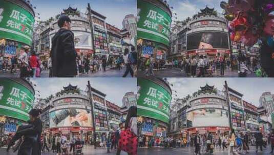 深圳东门老街步行街人群【8K延时】高清在线视频素材下载