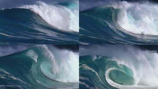 海面翻滚的巨浪高清在线视频素材下载