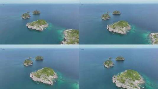 泰国安通国家海洋公园海岛浮潜自然风光航拍高清在线视频素材下载