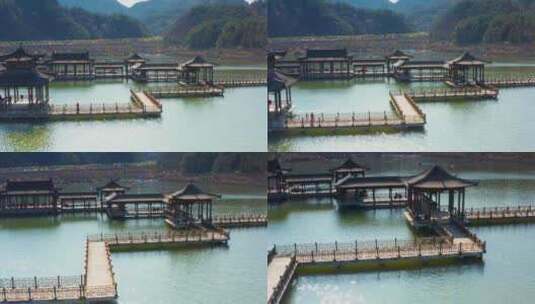 贵州都匀杉木湖景区航拍高清在线视频素材下载