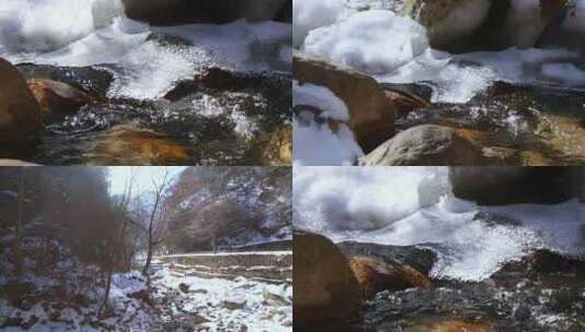 冰雪小河合集高清在线视频素材下载