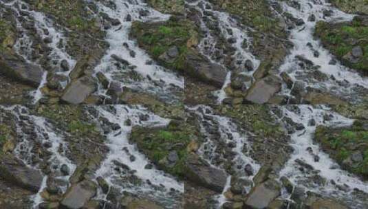 分叉小溪河流山泉水高清在线视频素材下载