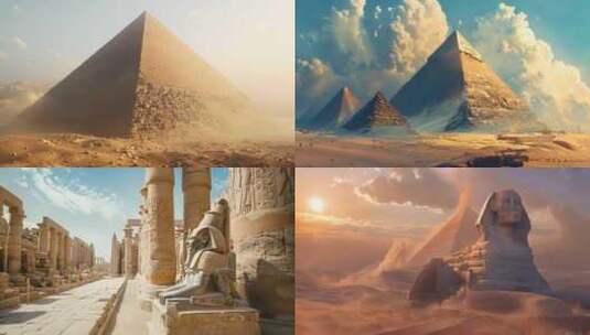埃及埃及金字塔  狮身人面像2高清在线视频素材下载