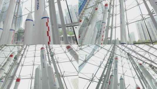 神舟飞船航天火箭模型高清在线视频素材下载
