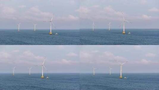 海上风力发电4K素材4高清在线视频素材下载