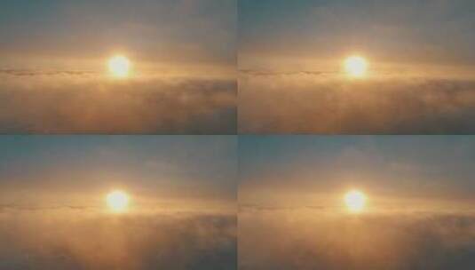 南极日落海洋海岸雾空中延时高清在线视频素材下载