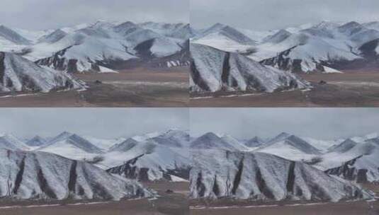 新疆帕米尔高原雪山航拍高清在线视频素材下载