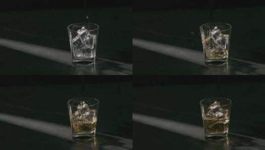 威士忌倒入酒杯3高清在线视频素材下载