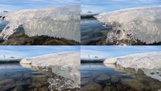 大兴安岭冰河初开高清在线视频素材下载