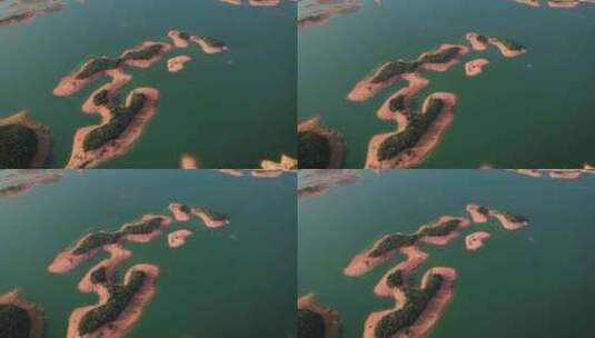 惠东白盆珠水库航拍视频4K高清在线视频素材下载