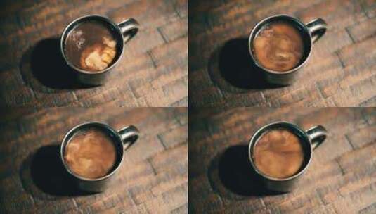 杯中咖啡速溶咖啡高清在线视频素材下载