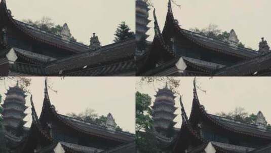 重庆华严寺建筑景观文化高清在线视频素材下载
