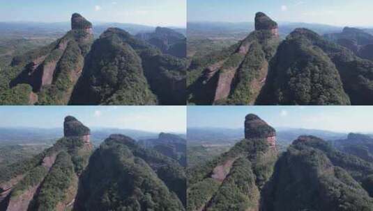 广东丹霞山5A景区丹霞地貌航拍高清在线视频素材下载