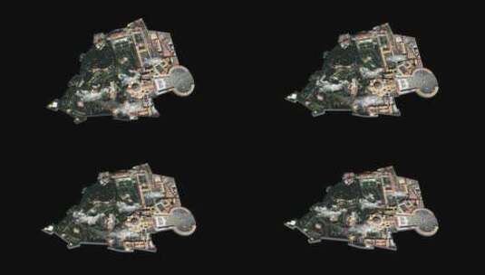 梵蒂冈城市3D国家地图动画透明Alpha高清在线视频素材下载