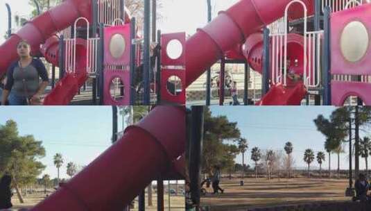 在公园里玩耍的孩子们高清在线视频素材下载