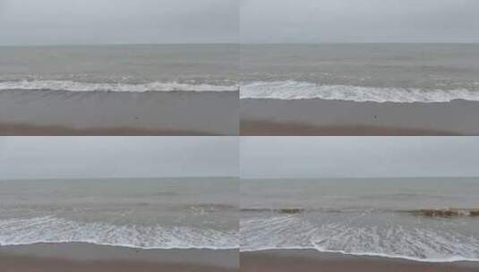 海浪冲上沙滩高清在线视频素材下载