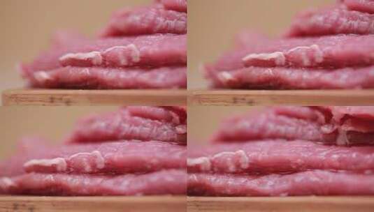牛里脊切片嫩肉片 (7)高清在线视频素材下载