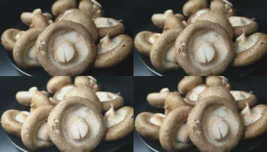新鲜香菇美食餐饮4K高清在线视频素材下载