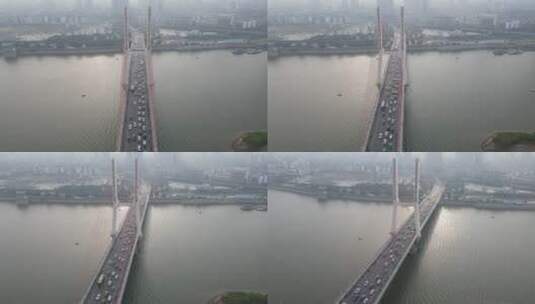 江西南昌八一大桥航拍高清在线视频素材下载