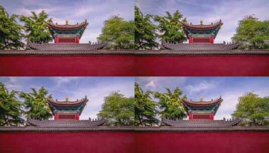 宣传片延时拍摄陕西西安广仁寺视频素材高清在线视频素材下载
