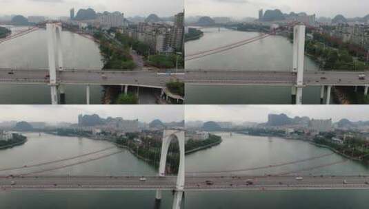 柳州柳江红光大桥航拍高清在线视频素材下载