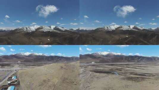 进藏西藏G318国道航拍雪山高清在线视频素材下载