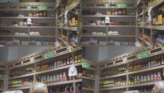酱油瓶粮油店4k高清在线视频素材下载