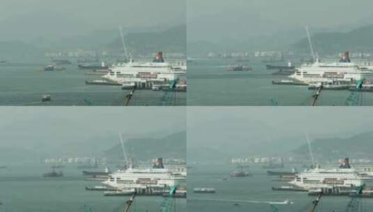 香港海港内船只交通繁忙高清在线视频素材下载