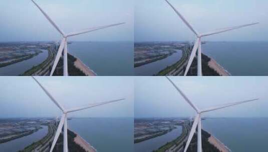 海边风力大风车02高清在线视频素材下载