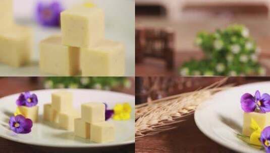 【镜头合集】中式糕点绿豆沙绿豆糕高清在线视频素材下载