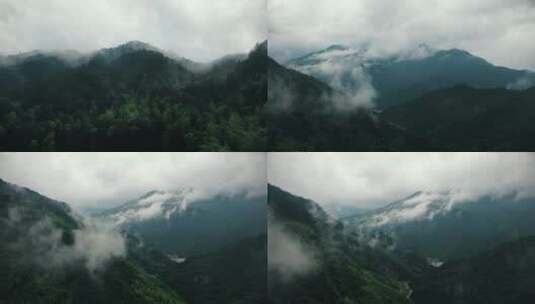高清4k山脉云雾缭绕航拍高清在线视频素材下载