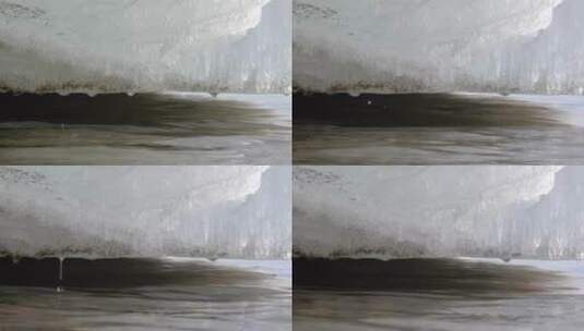 河上的冰正在融化高清在线视频素材下载