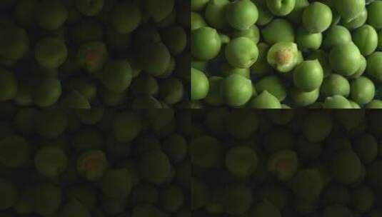 新鲜青梅果子果肉光影流动4K视频高清在线视频素材下载