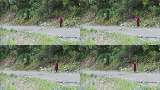 西藏川藏中线303省道沿途高清在线视频素材下载
