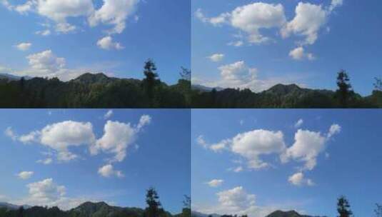 蓝天白云通透背景4K实拍视频 (6)高清在线视频素材下载
