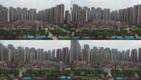 衡阳城市建筑小区航拍高清在线视频素材下载