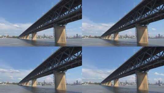 【延时】武汉长江大桥光影延时高清在线视频素材下载