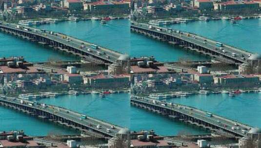 博斯布鲁斯海峡上的大桥高清在线视频素材下载