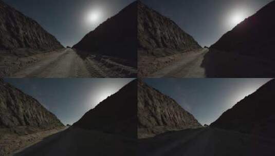 青海格尔木盐矿银河自然风光月落延时高清在线视频素材下载