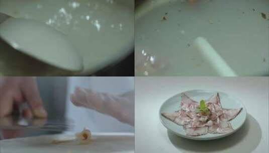 厨师熬制高汤 菜品展示高清在线视频素材下载