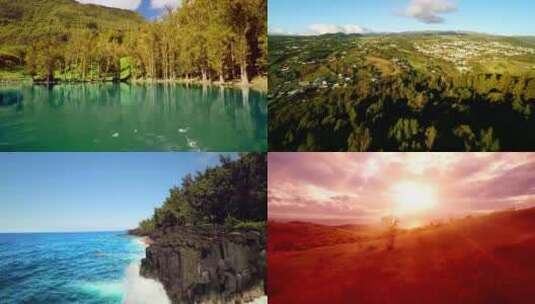 祖国自然风景地质地貌航拍高清在线视频素材下载