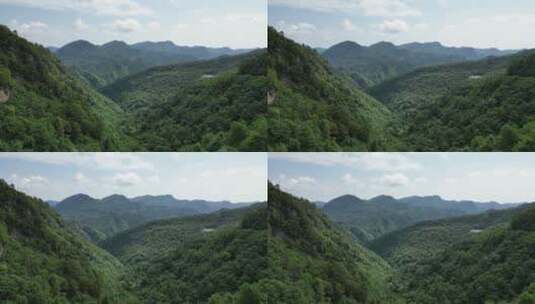 大自然青山森林蓝天白云自然风光高清在线视频素材下载