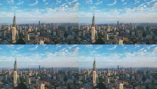 南京市紫峰大厦城市环境航拍风光高清在线视频素材下载