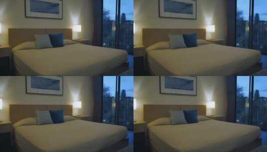 主卧室和窗户高清在线视频素材下载