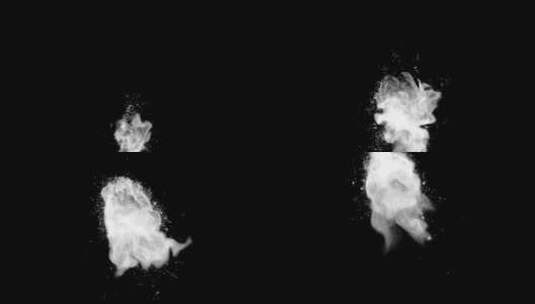4k魔法白色烟雾特效动画视频素材-Alpha高清在线视频素材下载