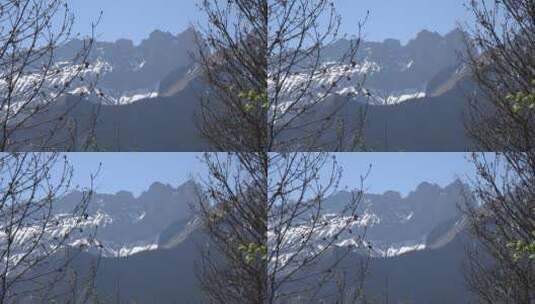 阿尔卑斯山脊天际线景观高清在线视频素材下载