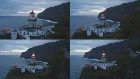 航拍的灯塔景观高清在线视频素材下载